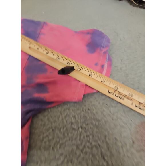 Alice Wonderland Cheshire Cat Shirt Womens LARGE Purple Pink Tie Dye - Picture 6 of 9